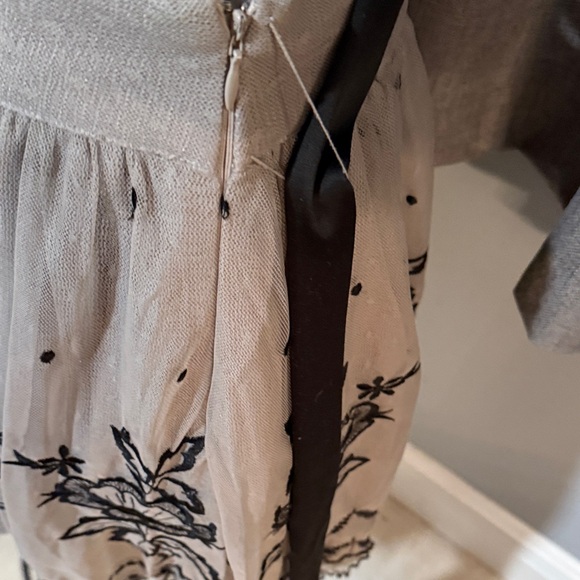 Darling Layered Black and Gray Floral Skirt - Picture 9 of 12